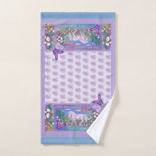 A purple Paradise Hand Towel