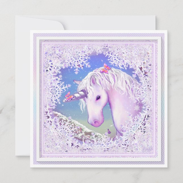 A purple paradise & snow card (Front)