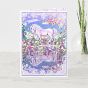 A purple paradise & snow card