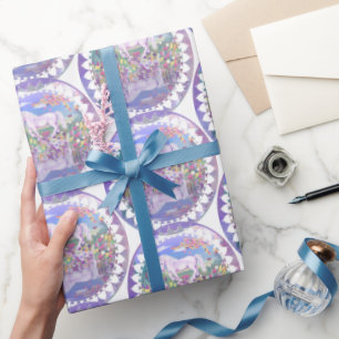A purple paradise wrapping paper