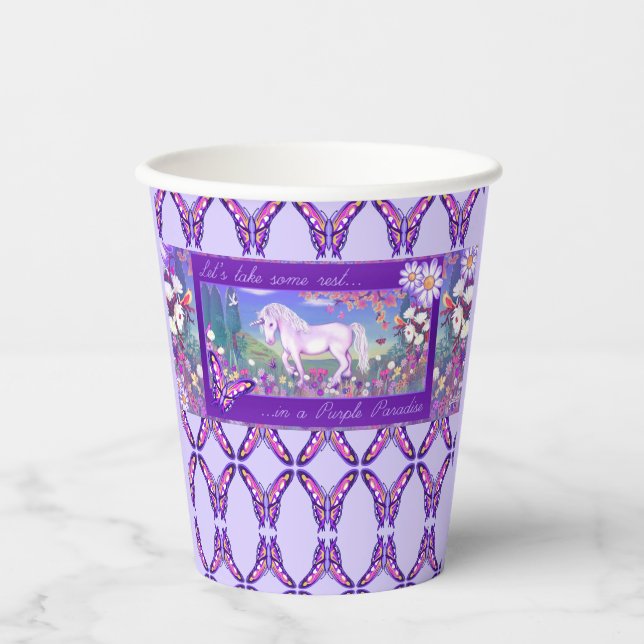 A Purple ParadiseNapkins Paper Cups (Front)