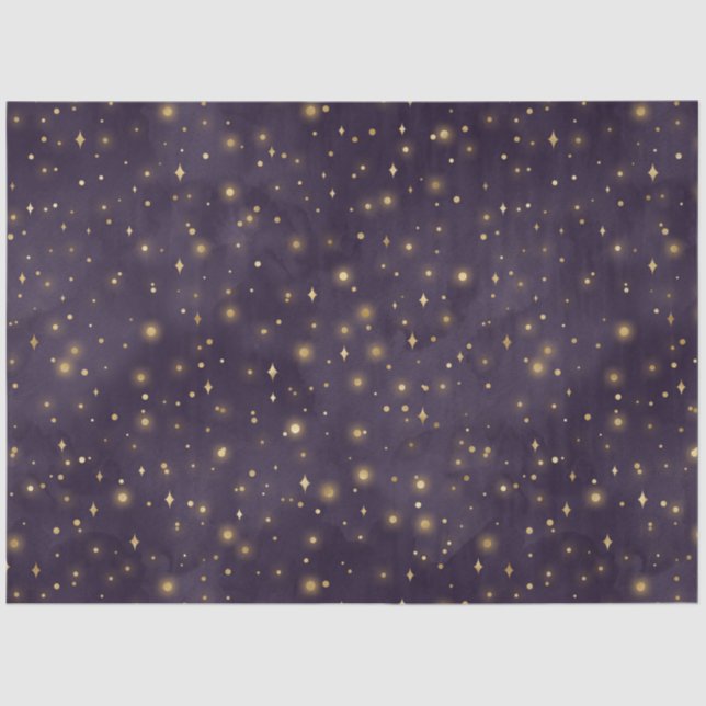 A Purple Starry Night Series Design 12 Tissue Paper (Front)