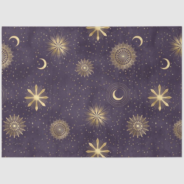 A Purple Starry Night Series Design 14 Tissue Paper (Front)