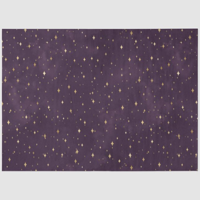 A Purple Starry Night Series Design 1 Tissue Paper (Front)