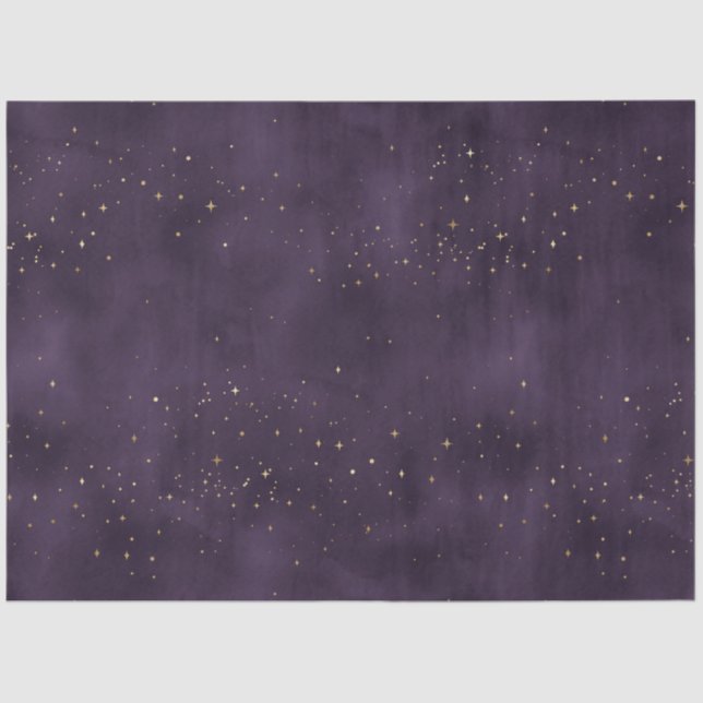 A Purple Starry Night Series Design 6 Tissue Paper (Front)