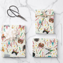 A Purrfect Birthday Cat Wrapping Paper (3 sheets)