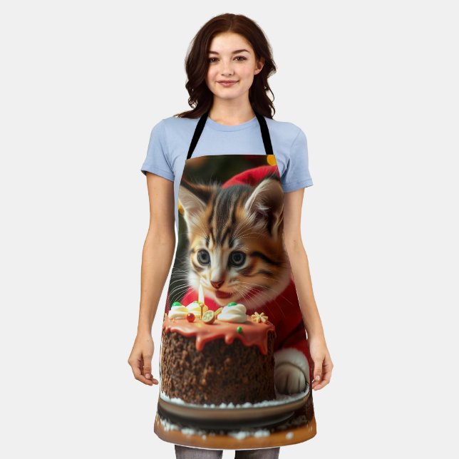 A Purrfect Christmas Wish Apron (Worn)