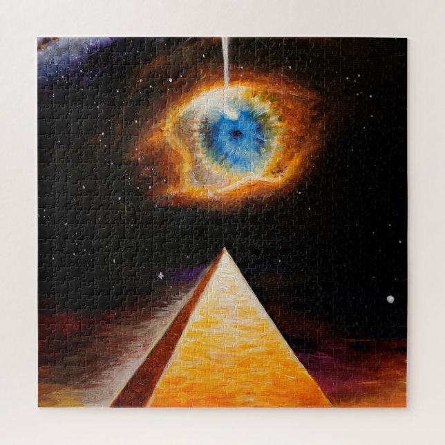 A pyramid under the cosmic eye of god   jigsaw puzzle (Vertical)