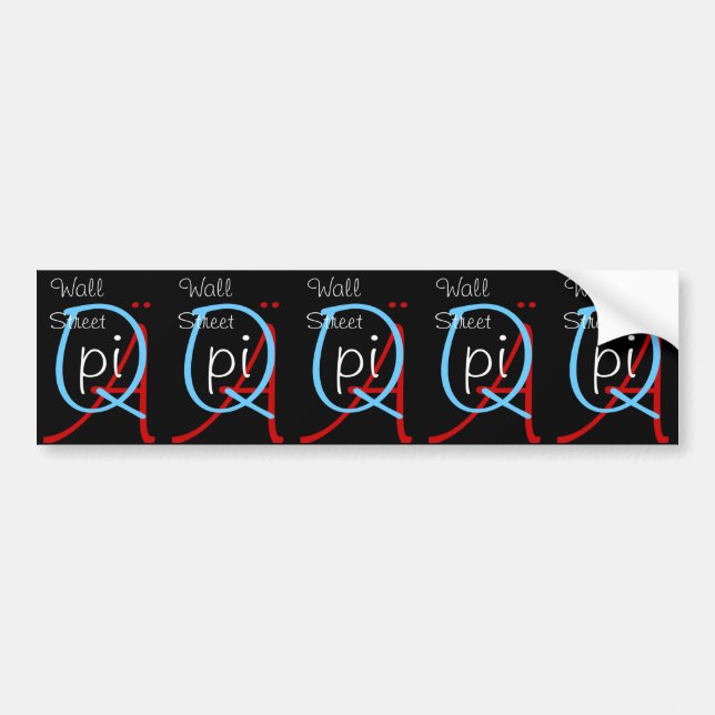 a q pi wall street bumper sticker (Front)