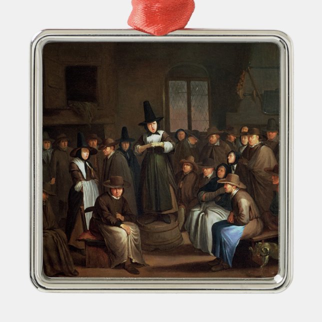 A Quakers Meeting Metal Tree Decoration (Front)
