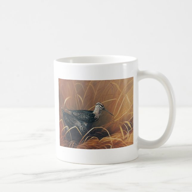 A quality mug with a painting of a snipe (Right)