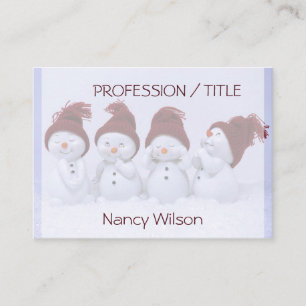 A quartet of snowmen business card