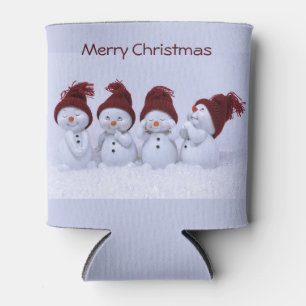 A quartet of snowmen can cooler