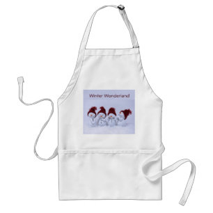 A quartet of snowmen standard apron
