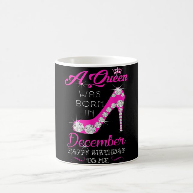 A Queen Was Born In December Happy Birthday Womens Coffee Mug (Center)