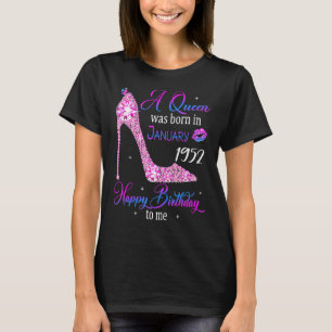 A Queen Was Born in January 1952 71st Birthday T-Shirt