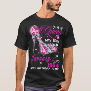 A Queen Was Born In January 1964 High Heel 58th Bi T-Shirt
