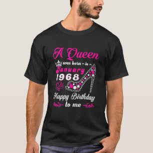 A Queen Was Born In January 1968 High Heel 54Th Bi T-Shirt
