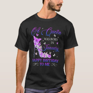 A Queen Was Born In January High Heels Birthday Wo T-Shirt