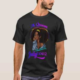 A Queen Was Born In July 2002 20th Birthday T-Shirt