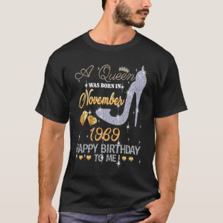 A Queen Was Born In November 1969 52nd Birthday T-Shirt