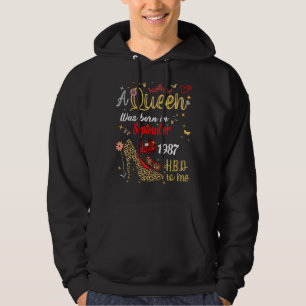 A Queen Was Born In September 1987 Happy 35th Birt Hoodie