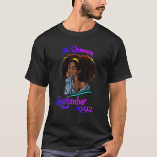 A Queen Was Born In September 1992 29 Year Old Fun T-Shirt