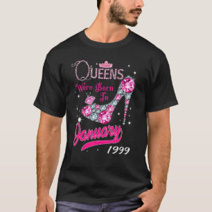 A Queen Were Born In January 1999 Happy 24th Birth T-Shirt