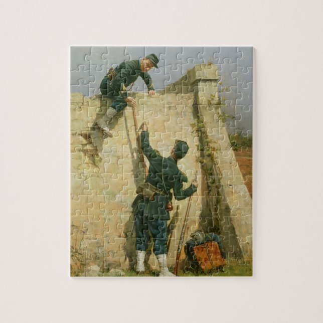 A Quick Escape (oil on panel) Jigsaw Puzzle (Vertical)