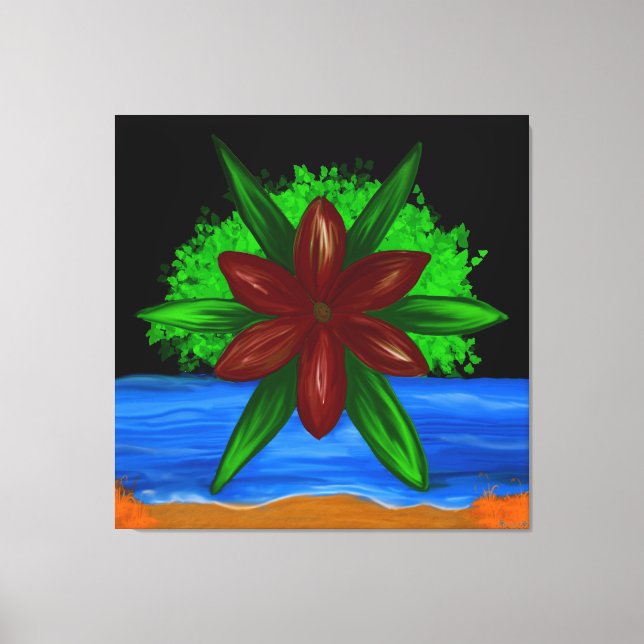 A Quiet Bloom in Paradise Canvas Print (Front)
