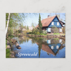 A quiet canal in Lehde, Spreewald Postcard