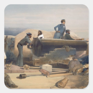 A Quiet Day in the Diamond Battery, plate from 'Th Square Sticker