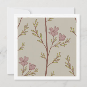A Quiet Journey Elegant Botanical Silhouettes Art Card