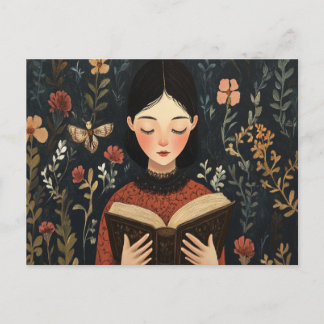 A Quiet Moment With a Book Postcard