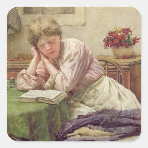 A Quiet Read Square Sticker