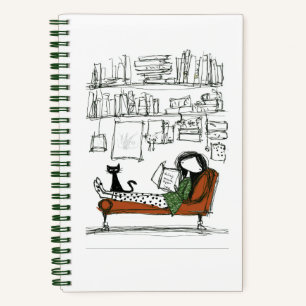 A Quiet Reading Afternoon Hand-Drawn Book Lover