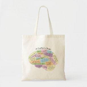 A Quilter’s Brain Tote Bag – Funny Quilting Gift