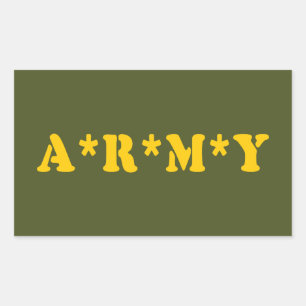 A*R*M*Y RECTANGULAR STICKER
