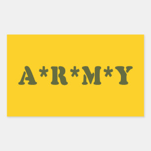 A*R*M*Y RECTANGULAR STICKER