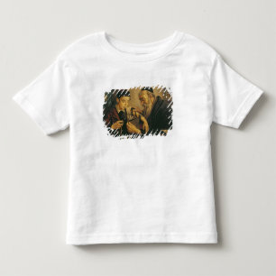 A Rabbi tying the Phylacteries to the arm of a boy Toddler T-Shirt