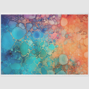 A Rainbow Alcohol Ink Series Design 8 Tissue Paper