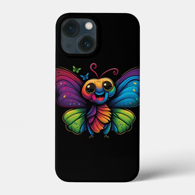A rainbow-coloured-butterfly Case-Mate iPhone case (Back)