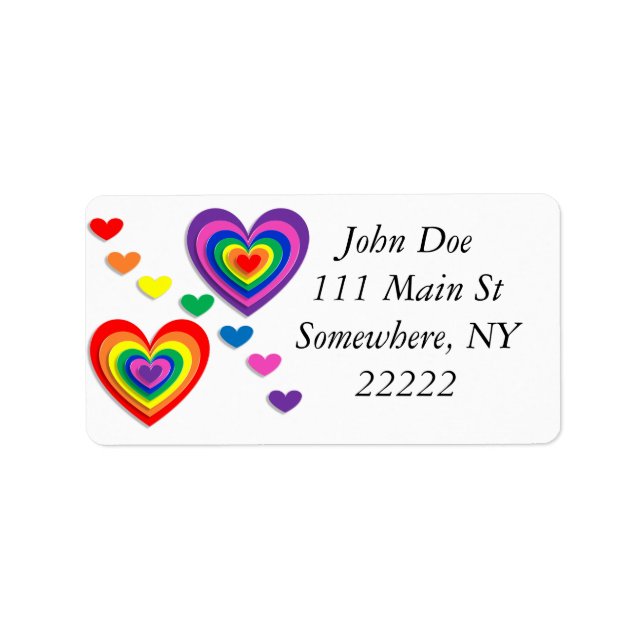 A Rainbow For My Valentine Label (Front)