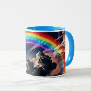 A rainbow in a stormy sky. mug