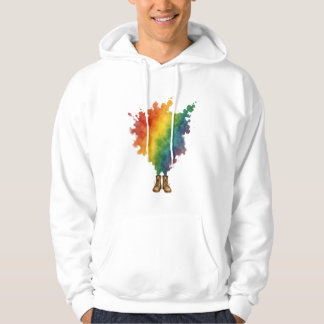 A rainbow in beige boots  hoodie