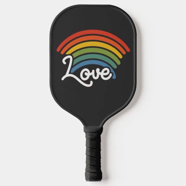 A Rainbow of Love Pickleball Paddle (Front)