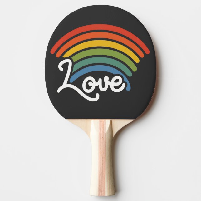 A Rainbow of Love Ping Pong Paddle (Front)
