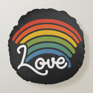 A Rainbow of Love Round Cushion