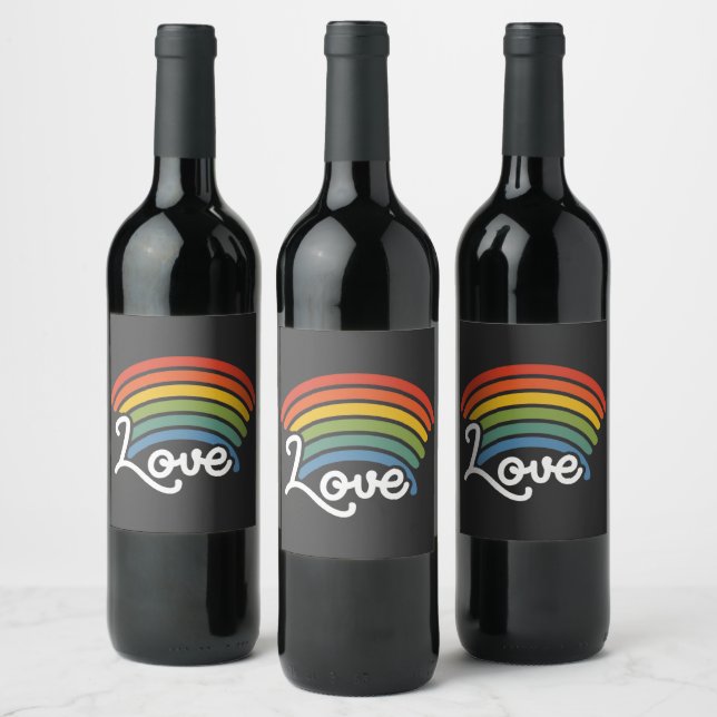 A Rainbow of Love Wine Label (Bottles)