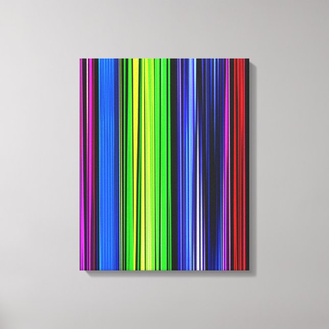 A Rainbow Of Stripes - LGBTQIA Canvas Print (Front)